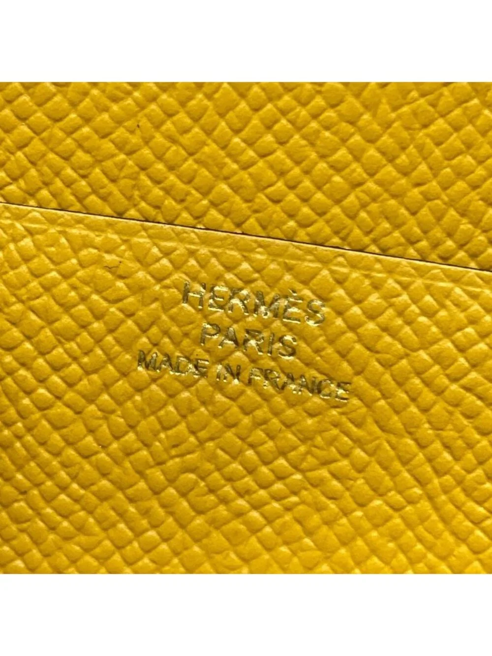 Hermes Wallet Bearn Souffle Joan Ambre Gold Protection